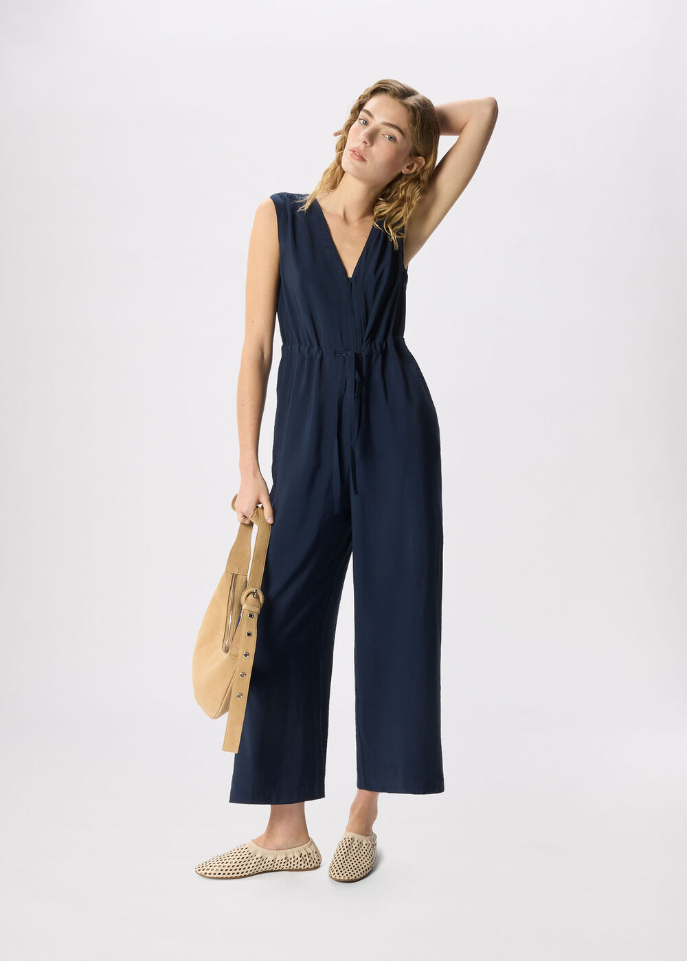 V Neck Sleeveless Jumpsuit