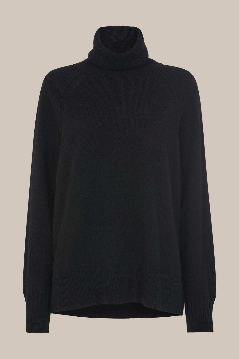 Cashmere Roll Neck Sweater Black