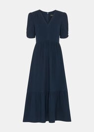 Textured Cotton Midi Dress