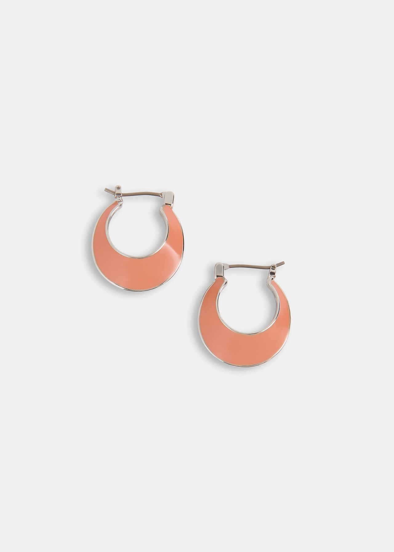 Enamel Curved Earring