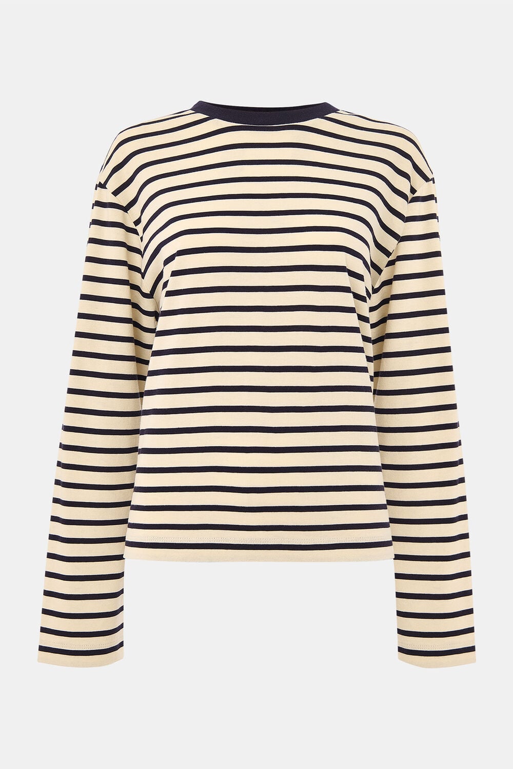 Ivory Stripe Cotton Jersey