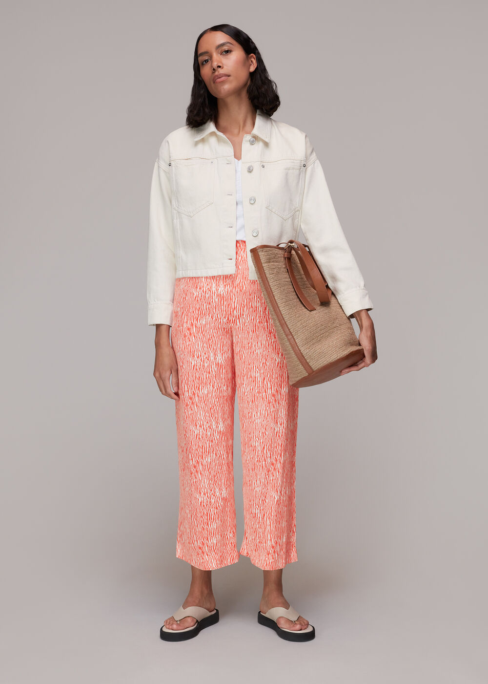 Red Woodland Animal Print Trouser