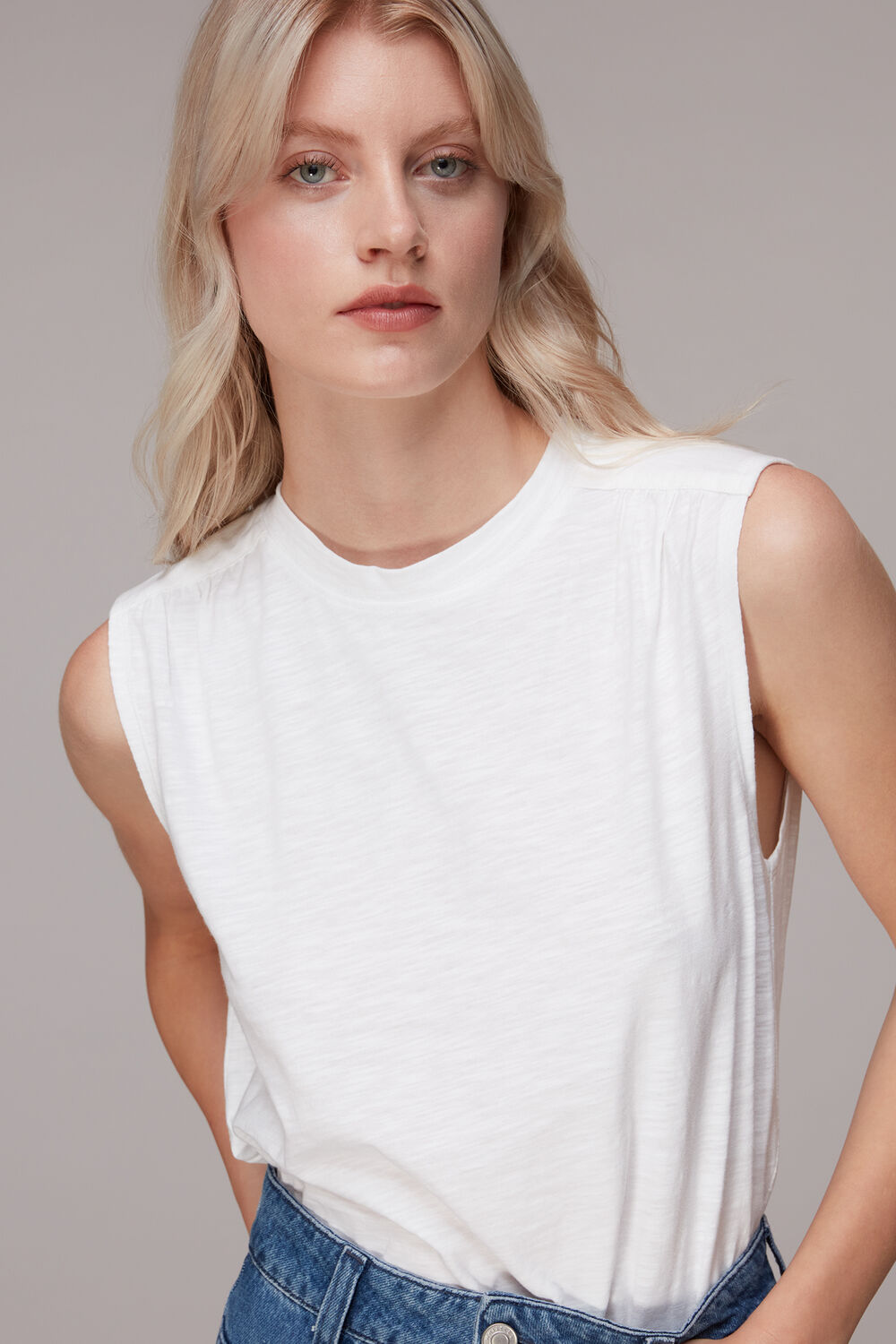 Gathered Shoulder Tank