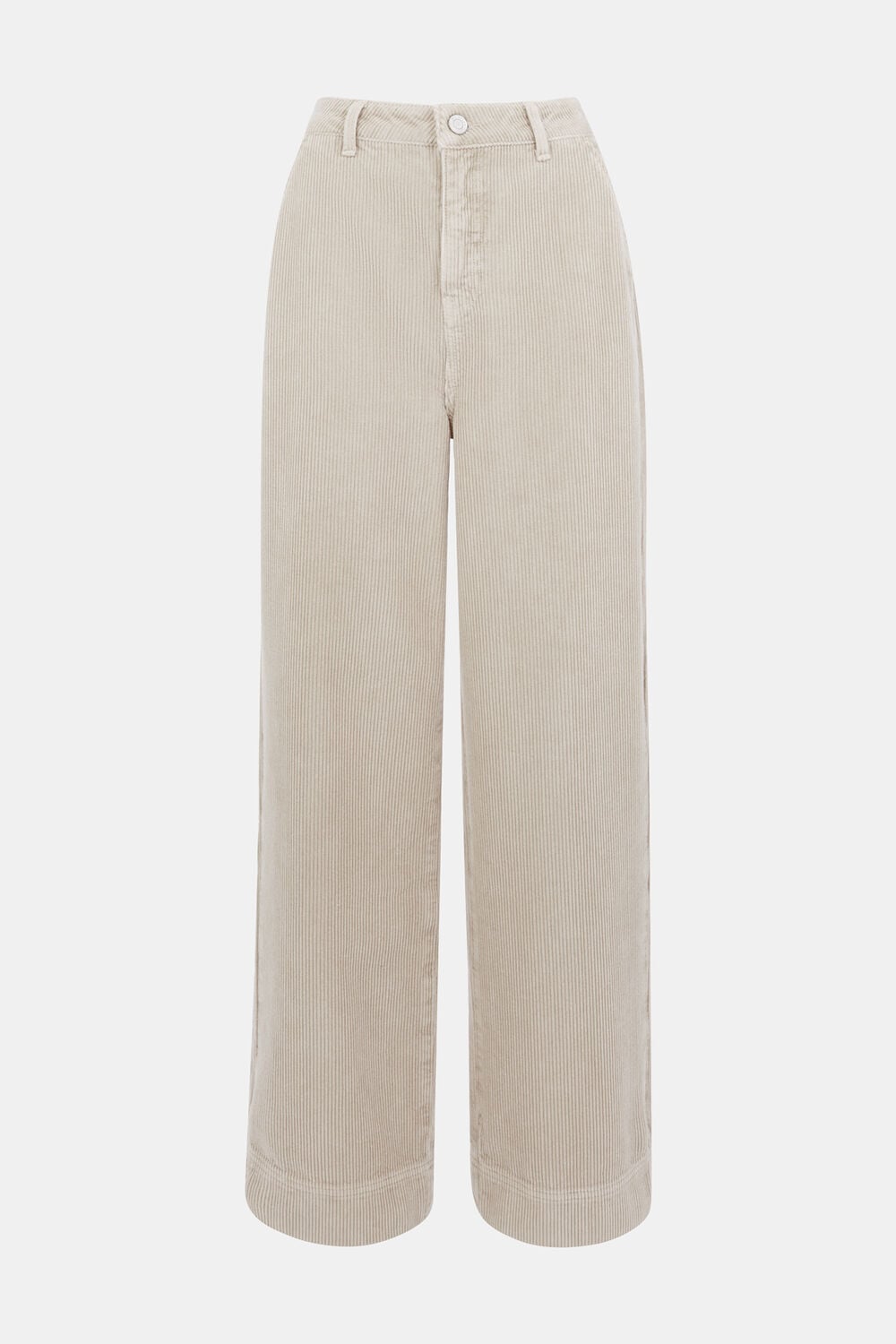 Cream Wide Leg Cord Jean