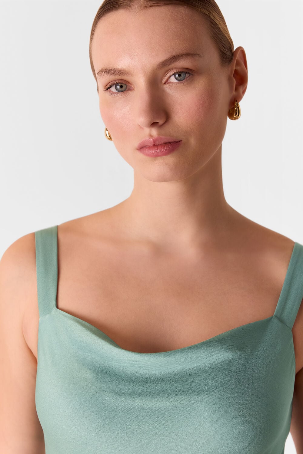 Thea Cowl Satin Maxi Dress