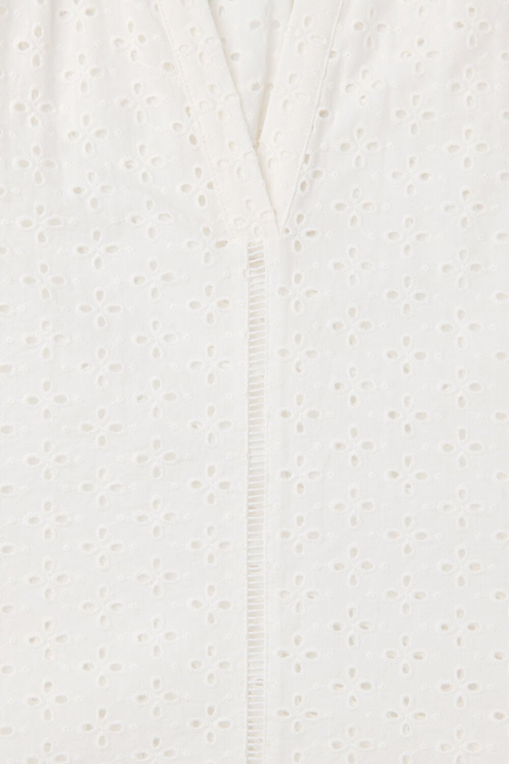 Broderie V Neck Blouse