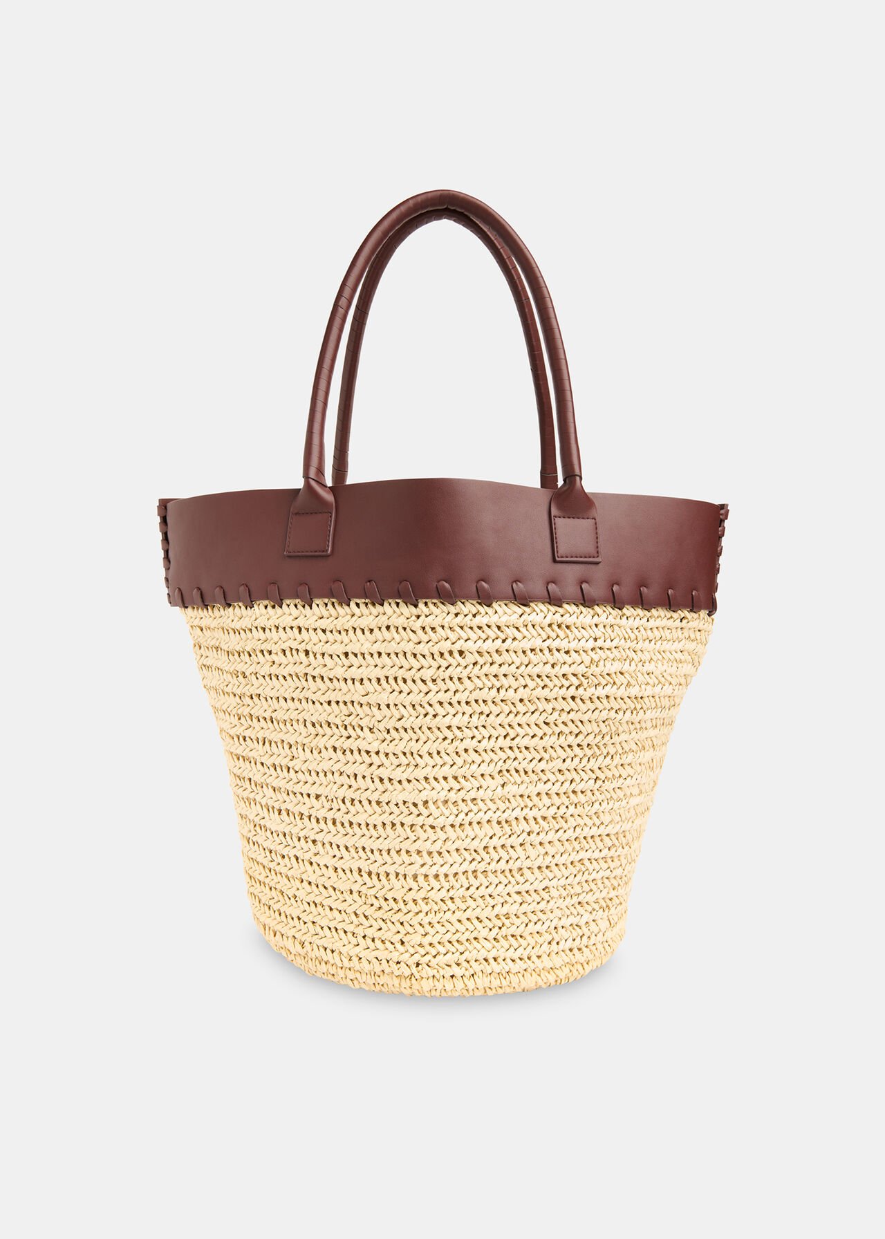 Ruhi Collar Straw Tote