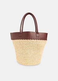 Ruhi Collar Straw Tote