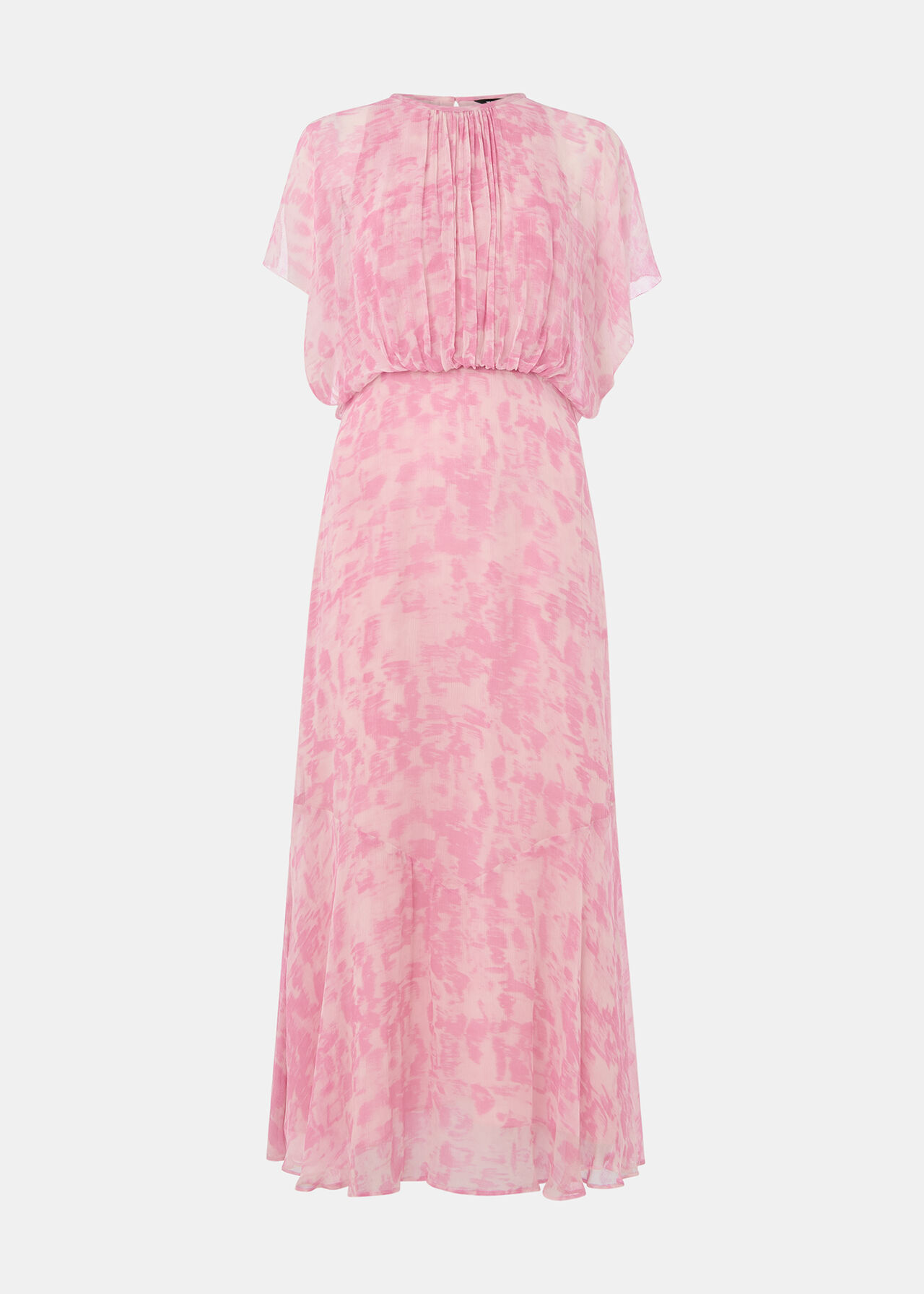 Dashed Brush Marks Midi Dress