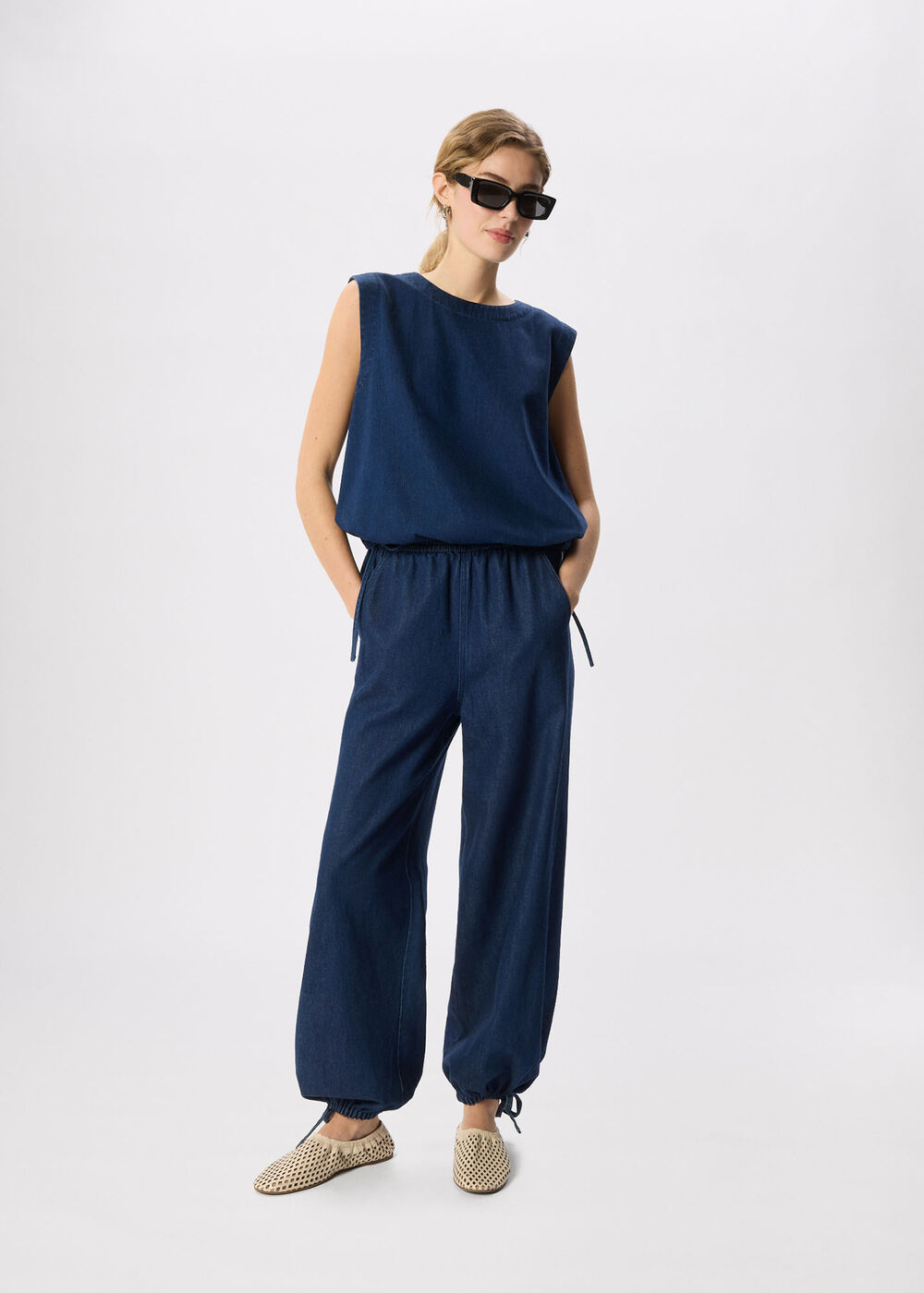Drawstring Detail Cotton Top