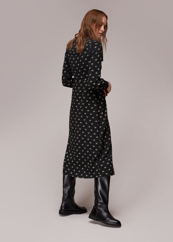 Black Izzy Horseshoe Collar Dress