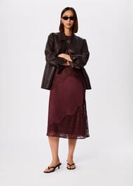 Lace Insert Midi Dress