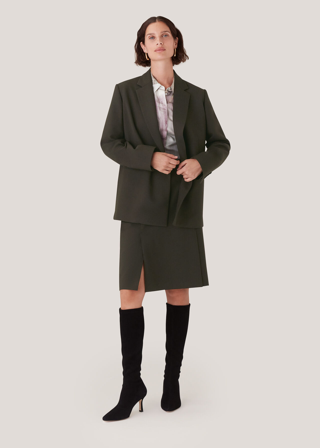 Natalie Wool Blend Skirt