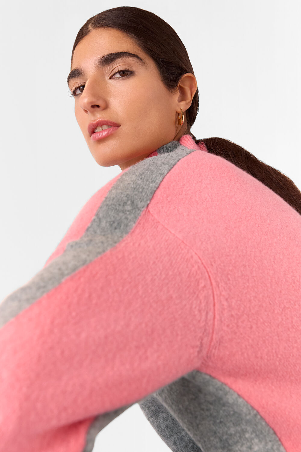 Colour Block Wool Mix Knit