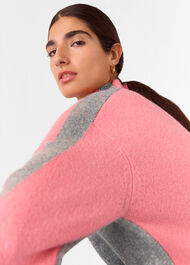 Colour Block Wool Mix Knit