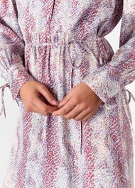 Petite Mottled Snake Print Midi Dress