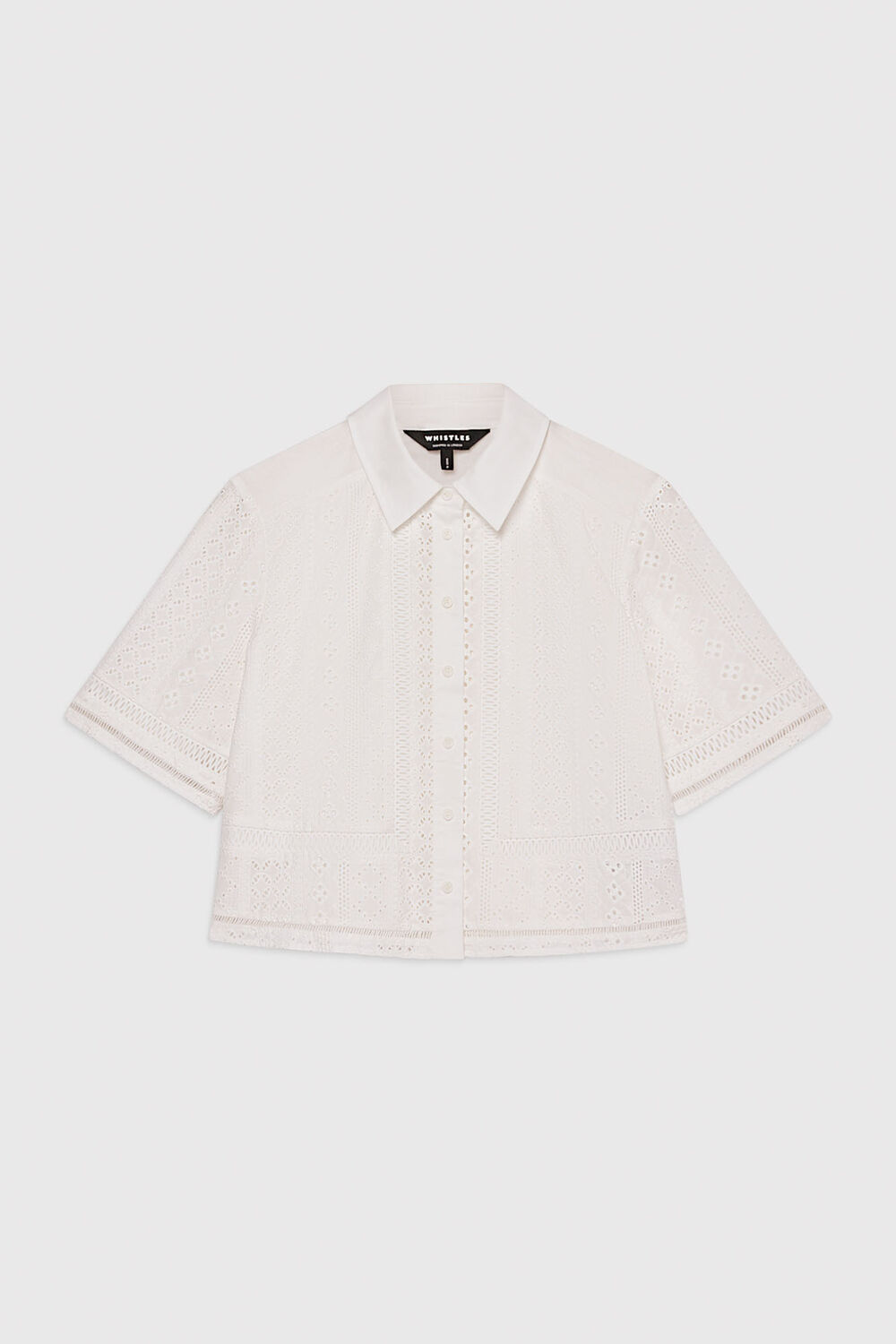 White Broderie Cotton Shirt