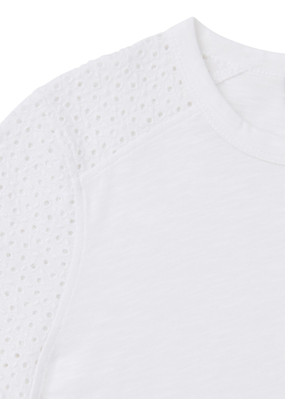 Broderie Sleeve Detail Tee