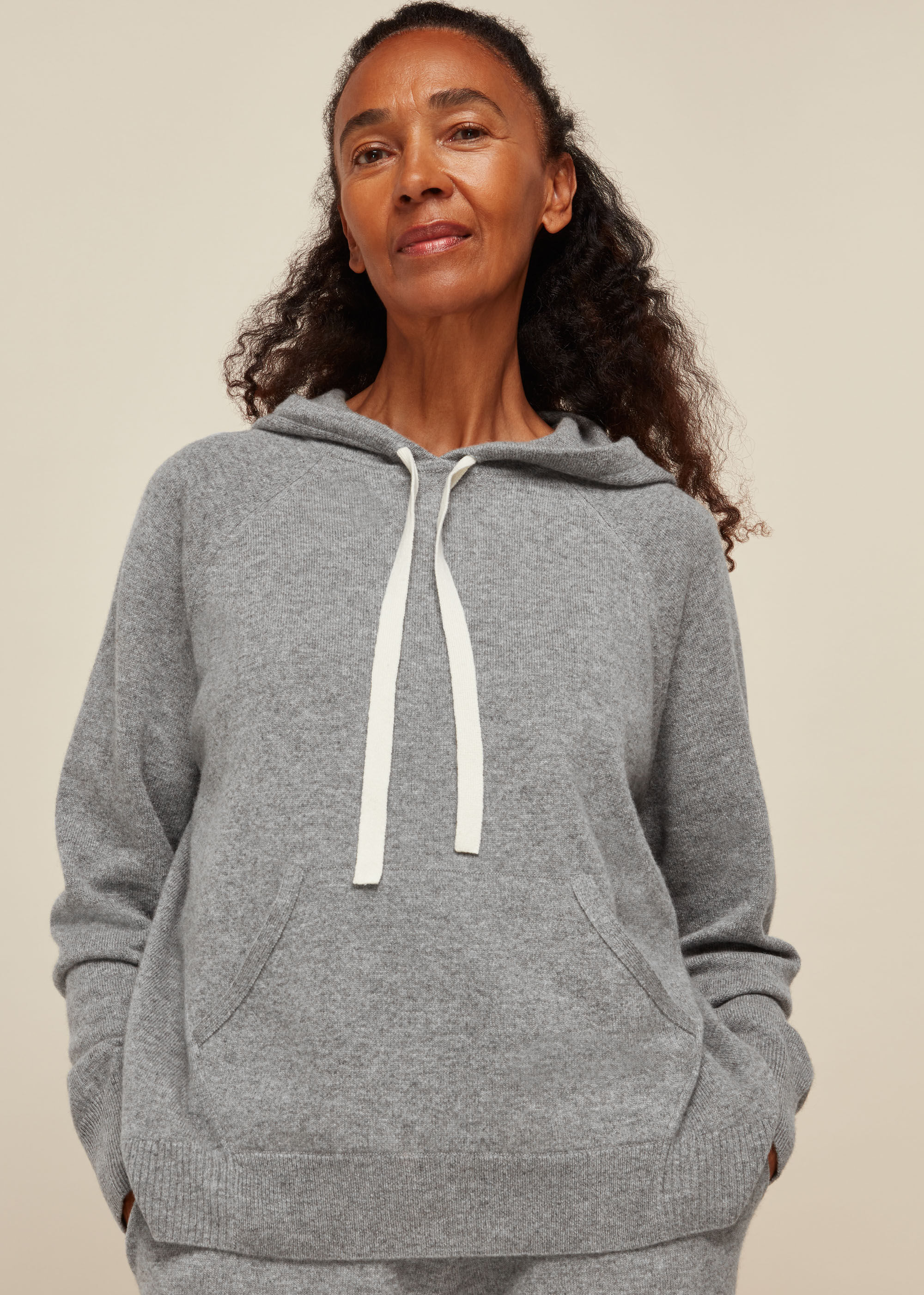 Grey cheap cashmere hoodie