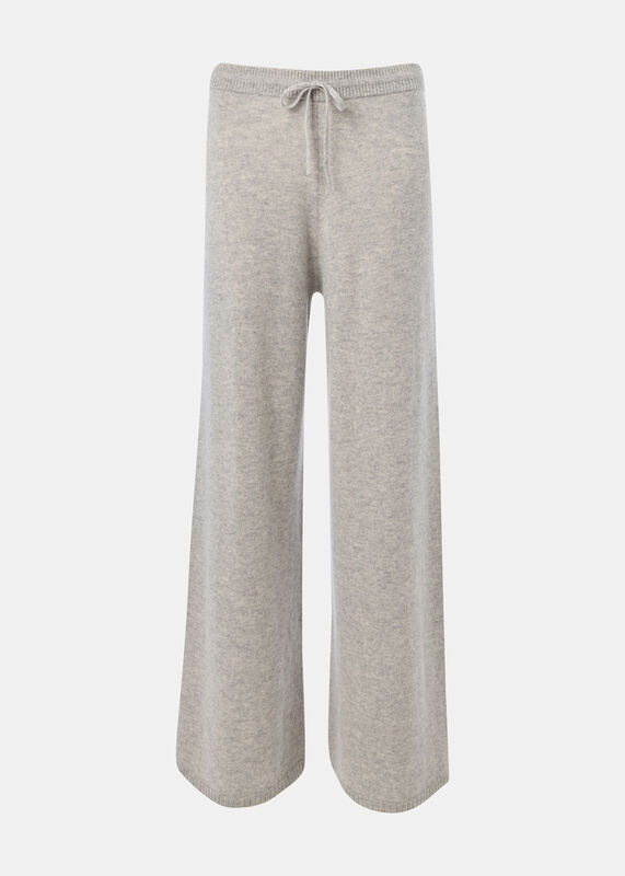 Grey Marl Cashmere Straight Leg Jogger