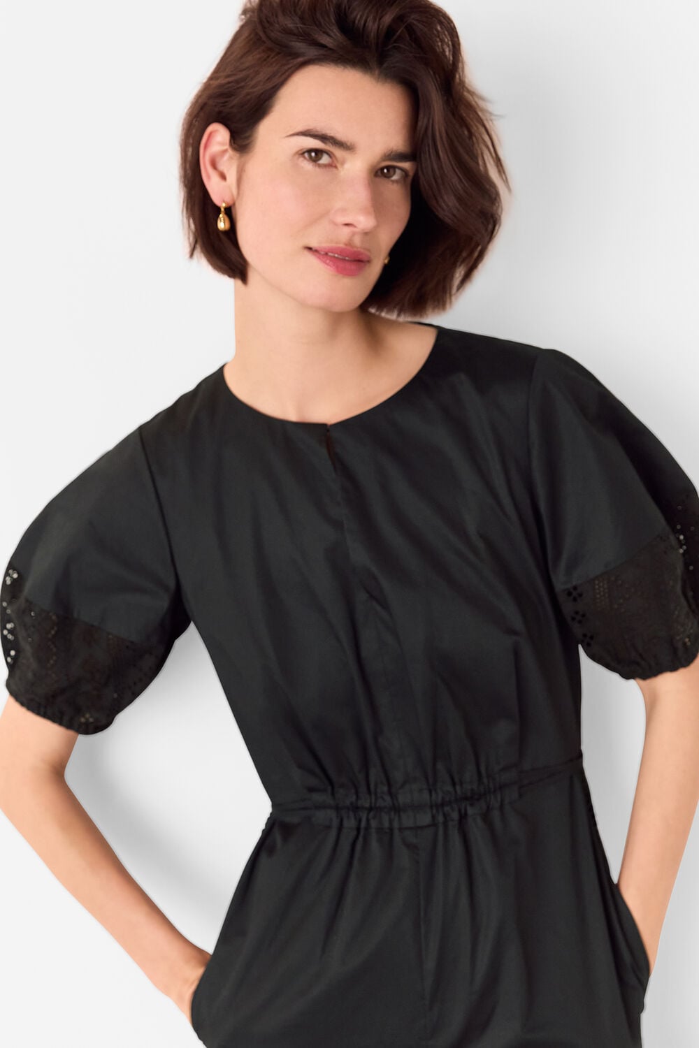 Broderie Poplin Jumpsuit
