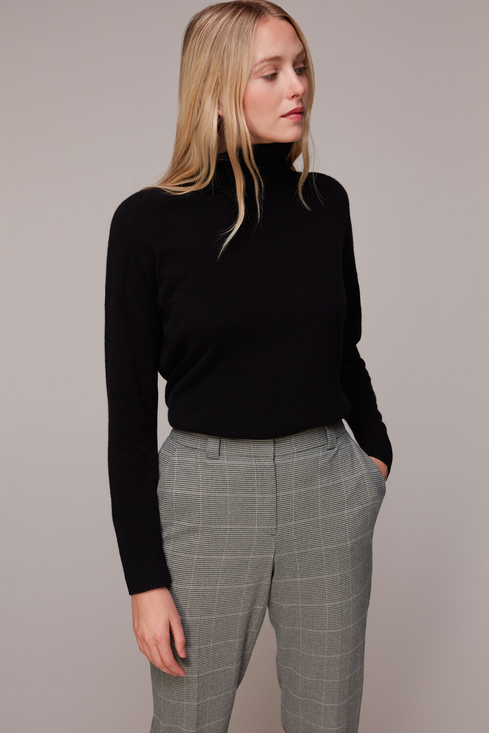 Brown Lucie Check Cigarette Trouser