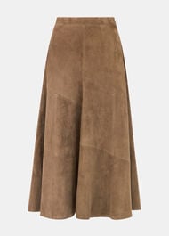 Zig Zag Panel Suede Skirt