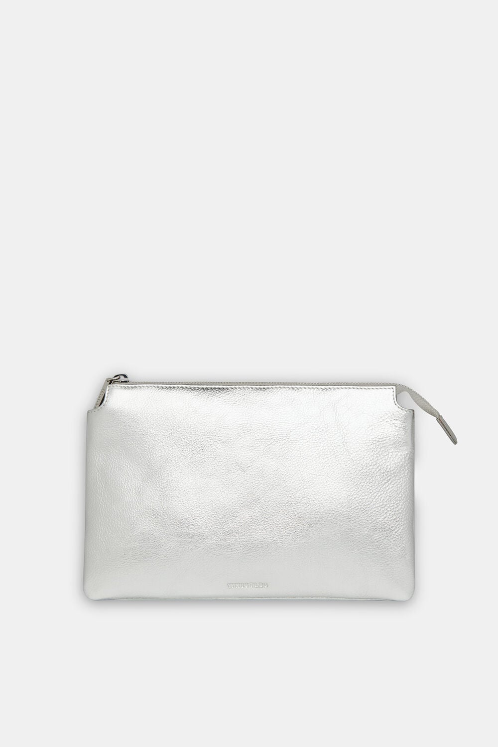 Silver Elita Double Pouch Clutch