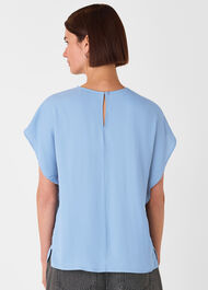 Short Sleeve Crepe Shell Top