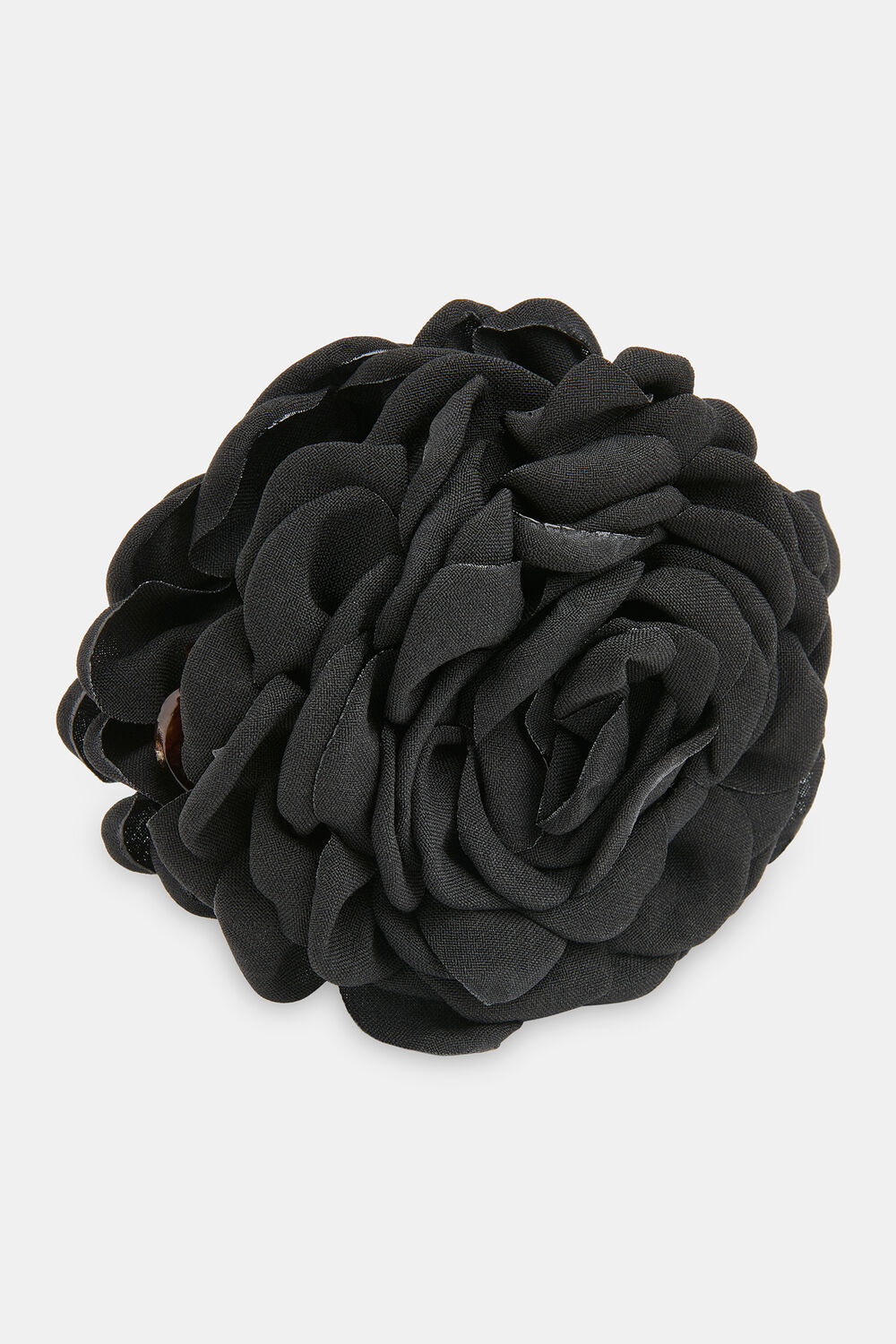 Black Flower Claw Clip