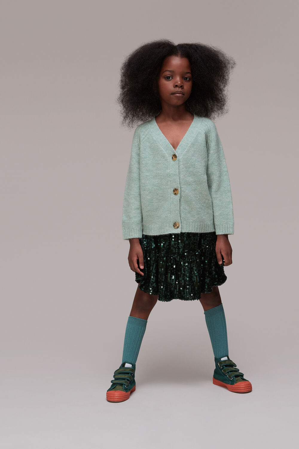 Pale Green Textured Cardigan