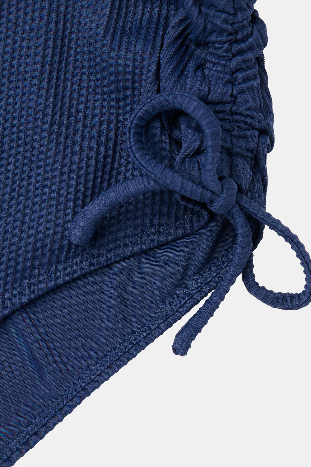 Navy Mixed Rib Bikini Bottom