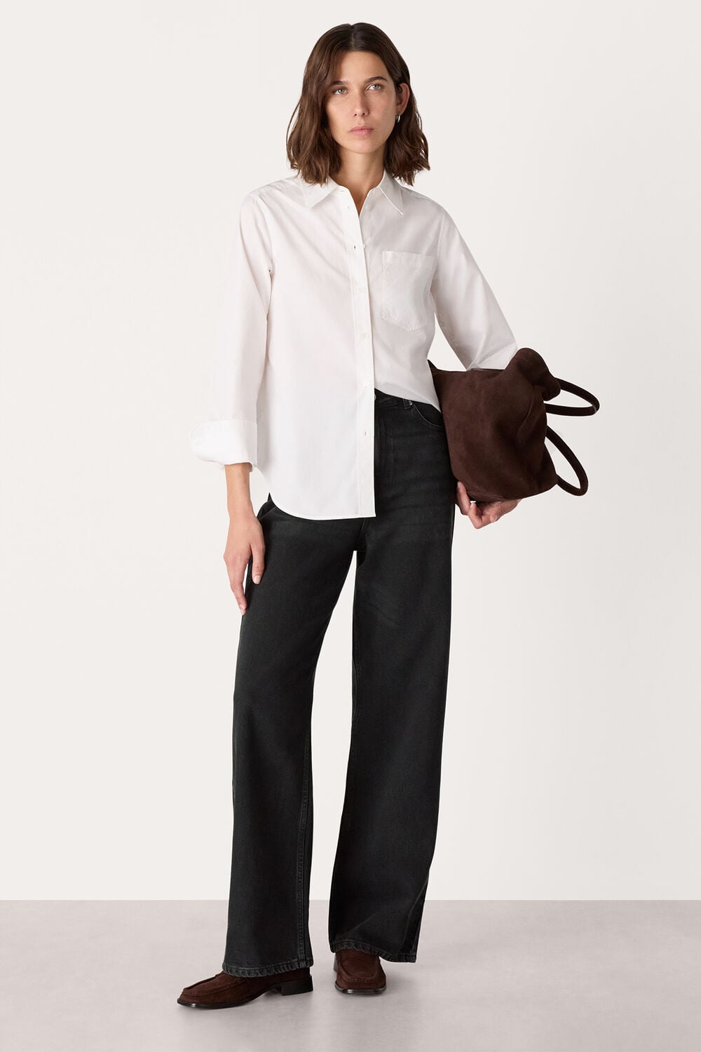 Black Straight Full Length Jean