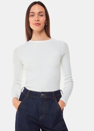 High Neck Long Sleeve Rib Top