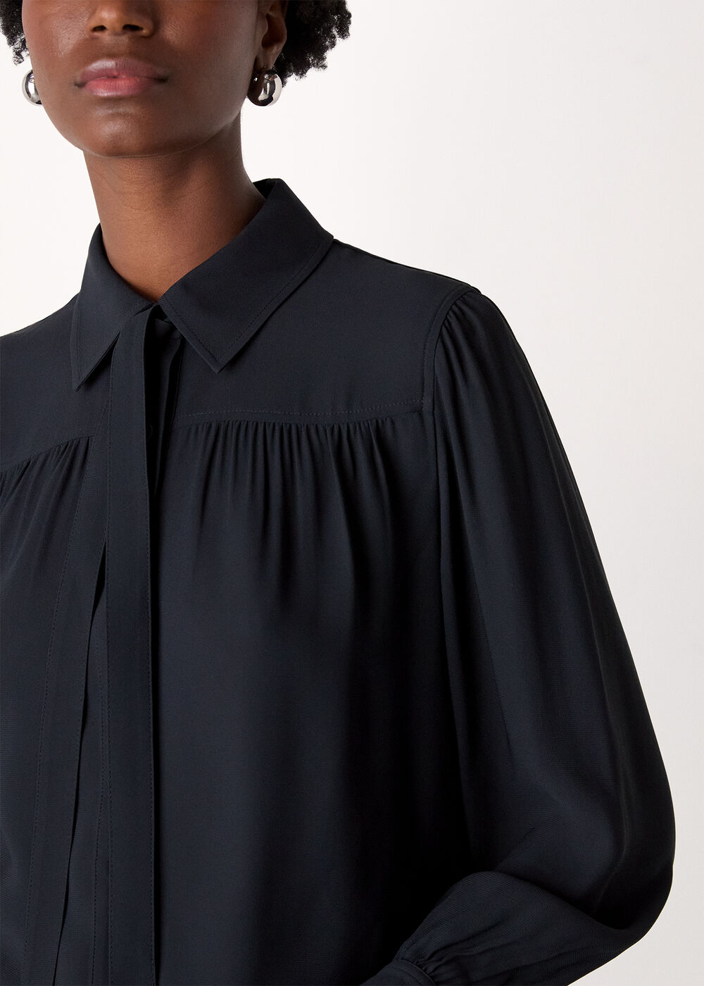 Tie Detail Crepe Blouse