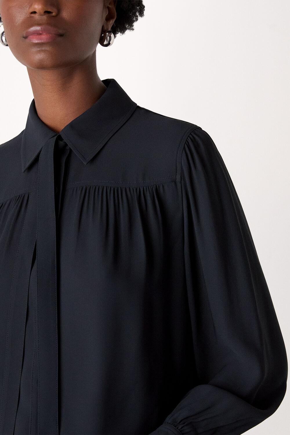 Tie Detail Crepe Blouse