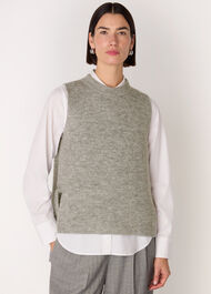 Wool Mix Side Tie Detail Tank