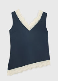 Lace Trim Satin Cami Top
