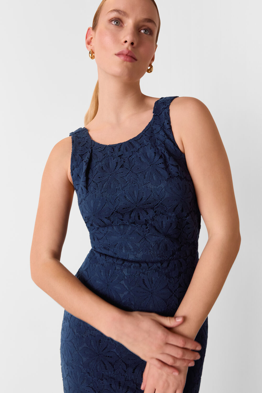 Lace Tie Back Maxi Dress