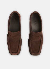 Mora Suede Square Toe Loafer