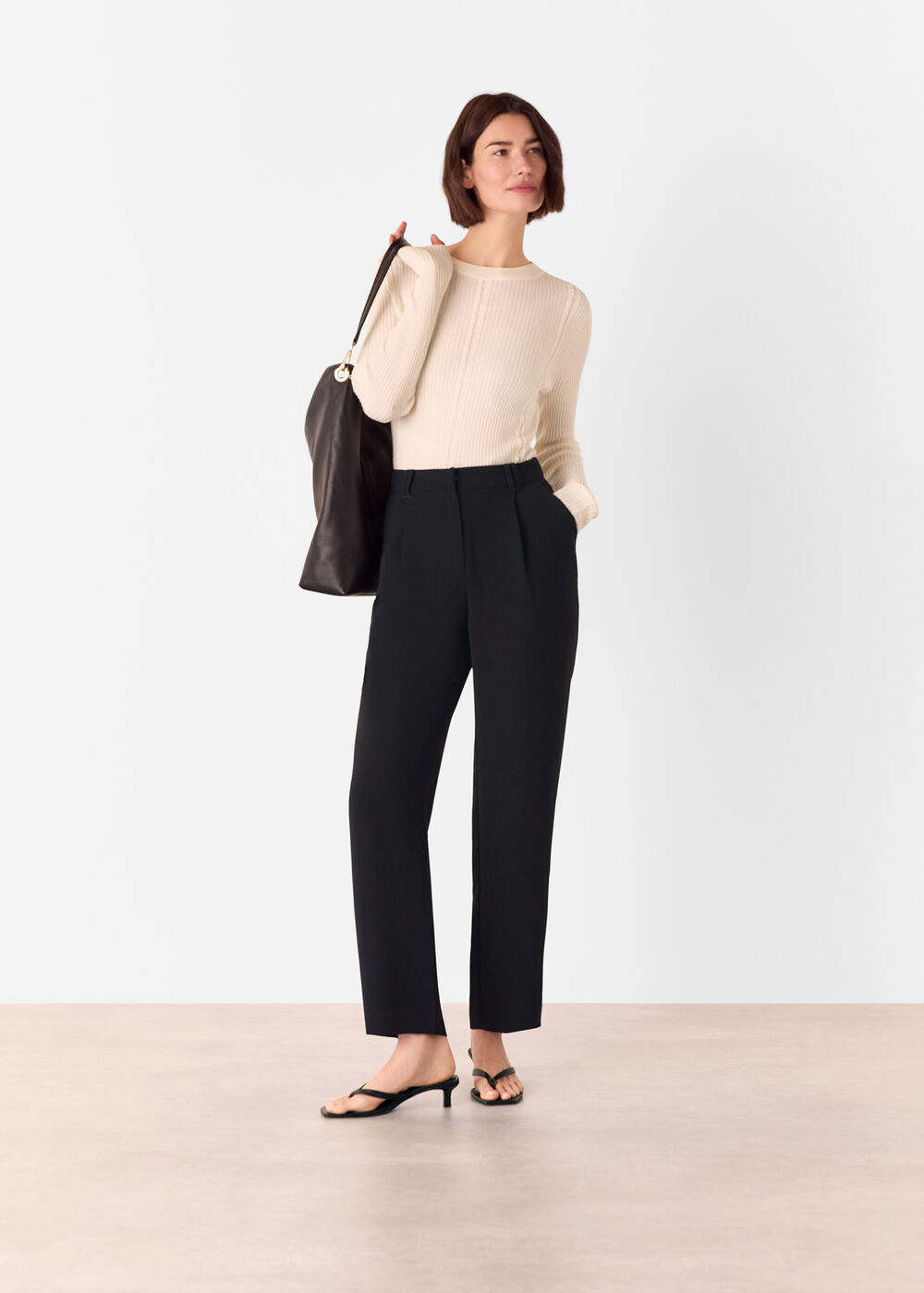 Harriet Tapered Crepe Trouser