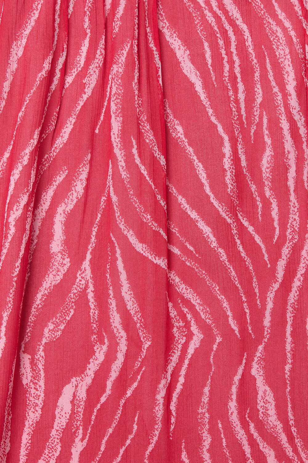 Red Zebra Texture Midi Dress