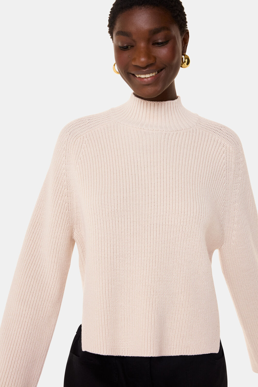 Wool Mix Side Detail Knit
