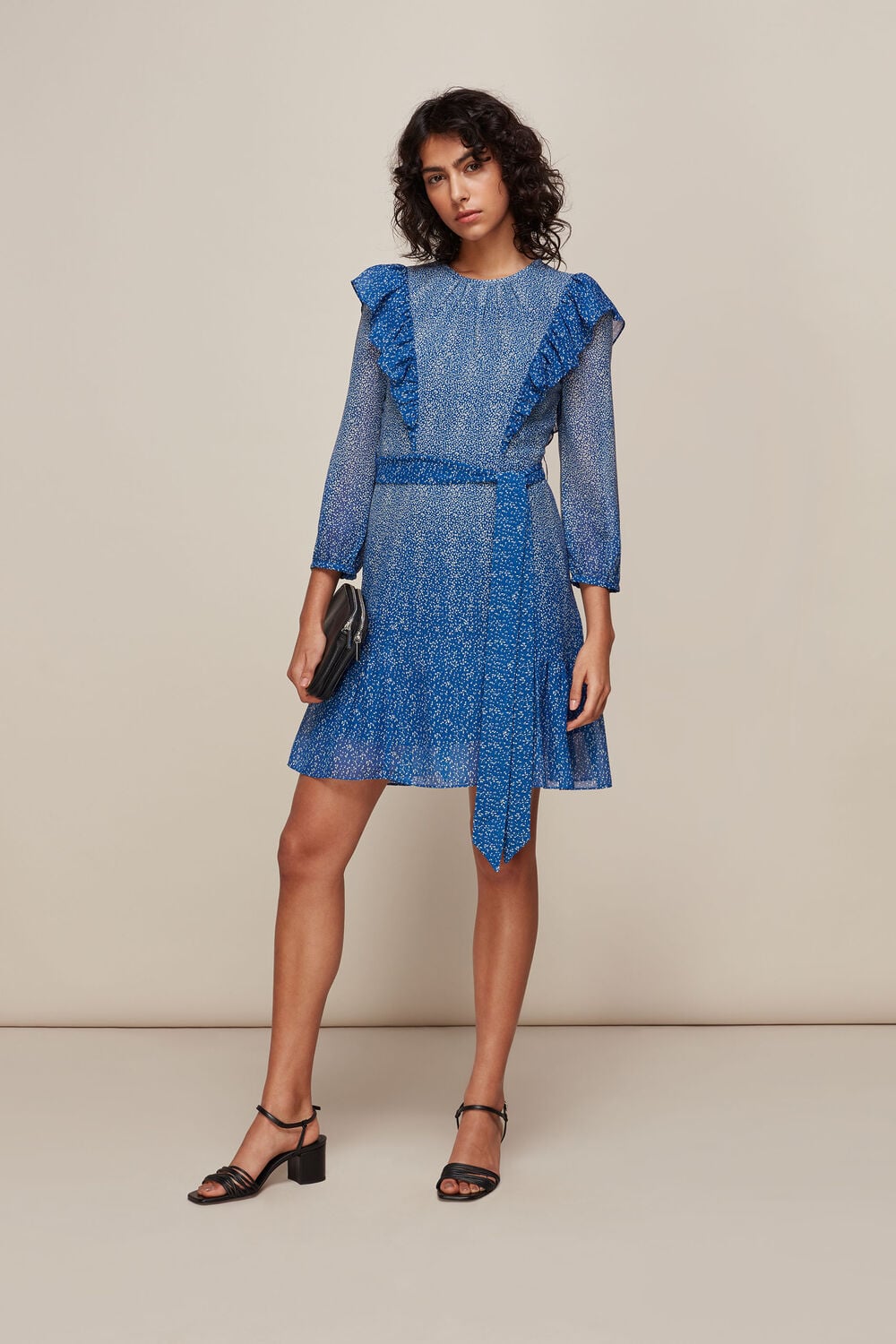 Blue Floral Gradient Dress