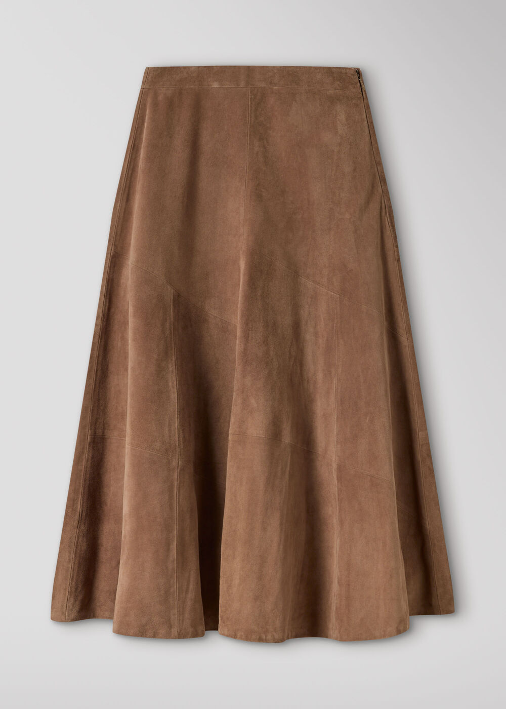 Zig Zag Panel Suede Skirt