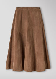 Zig Zag Panel Suede Skirt