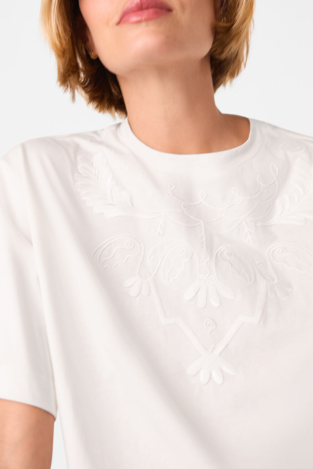 Embroidered Cotton T-Shirt
