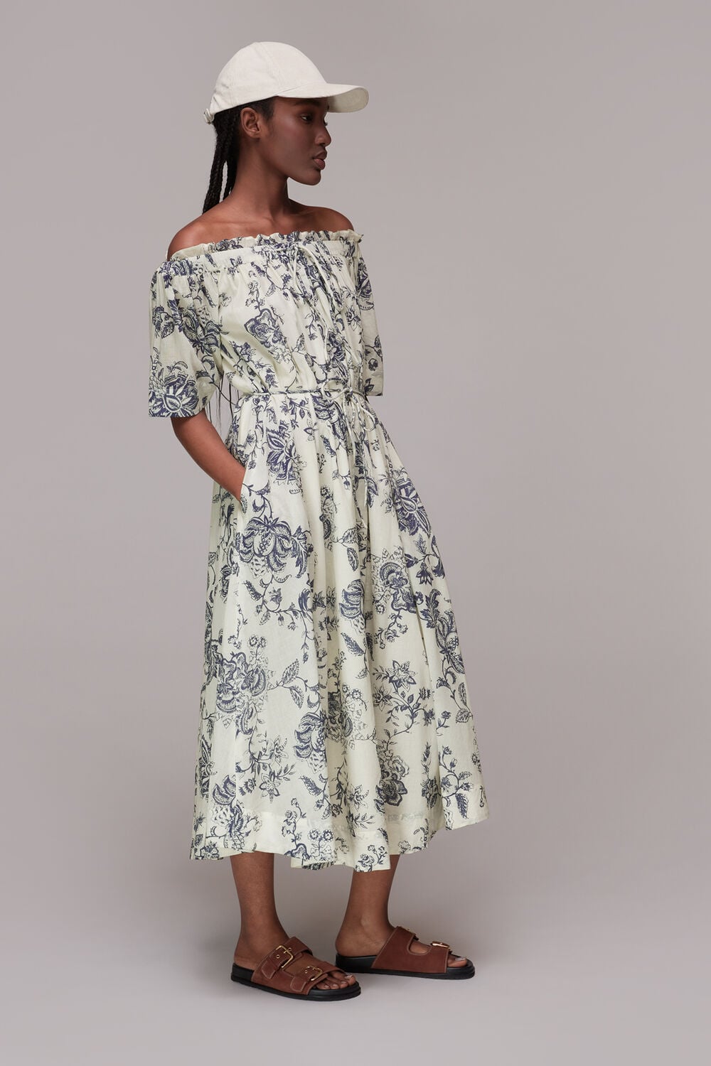 Blue Contemporary Floral Dress