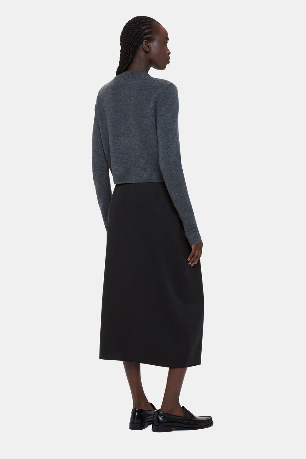 Black Olivia Wrap Skirt
