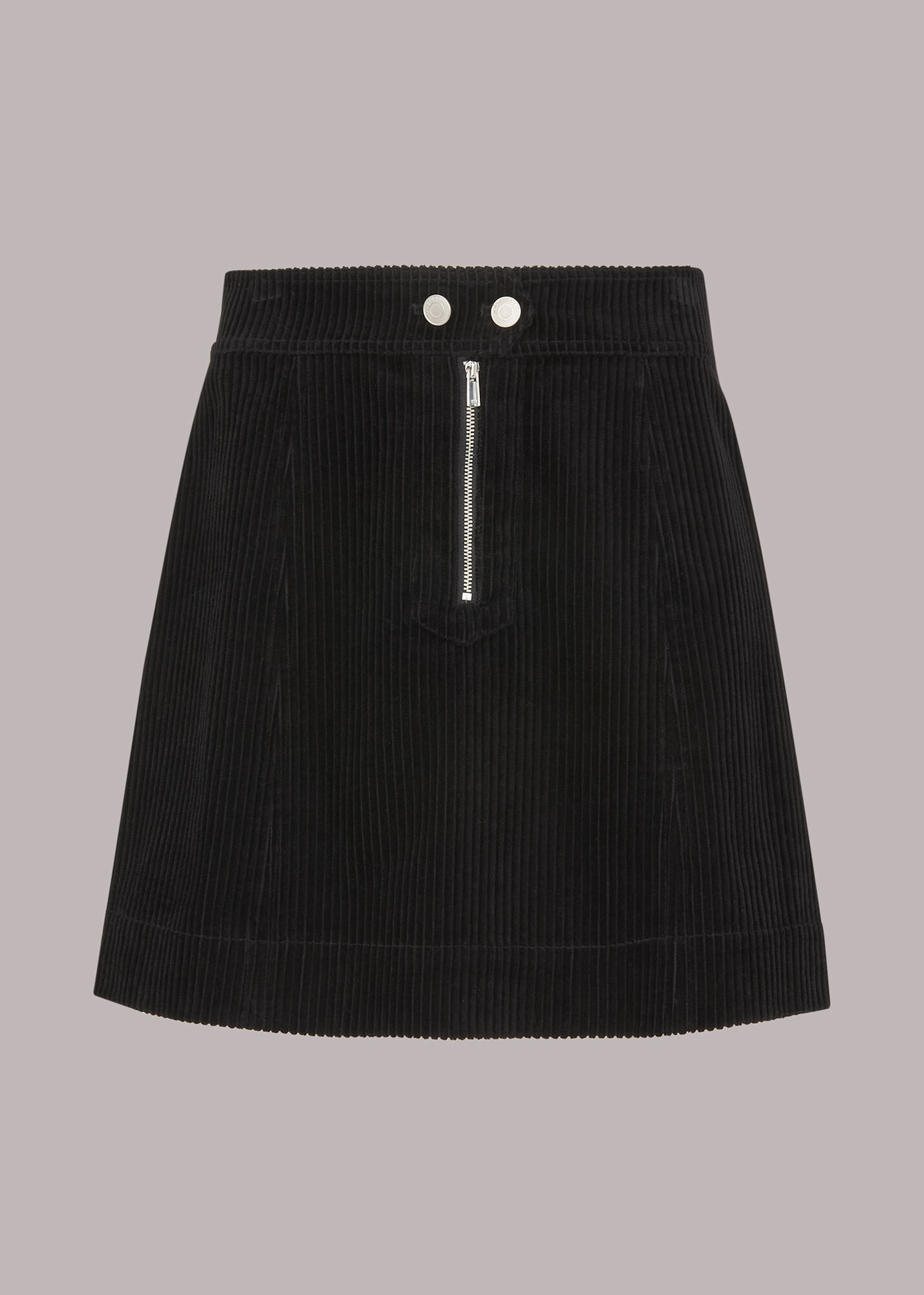 Whistles black 2025 velvet skirt